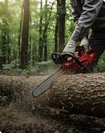 منشار كهربائي يعمل بالبنزين